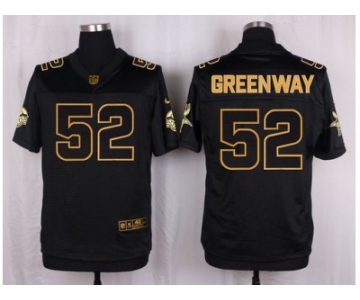 Nike Minnesota Vikings #52 Chad Greenway black Pro Line Gold Collection Jersey[Elite]