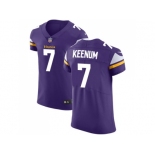 Nike Minnesota Vikings #7 Case Keenum Purple Team Color Men Stitched NFL Vapor Untouchable Elite Jersey