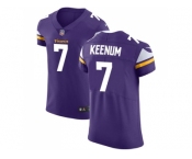 Nike Minnesota Vikings #7 Case Keenum Purple Team Color Men Stitched NFL Vapor Untouchable Elite Jersey