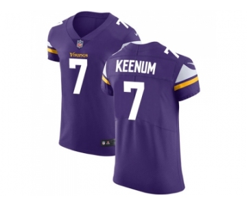 Nike Minnesota Vikings #7 Case Keenum Purple Team Color Men Stitched NFL Vapor Untouchable Elite Jersey