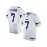 Nike Minnesota Vikings #7 Case Keenum White Men Stitched NFL Elite Jersey