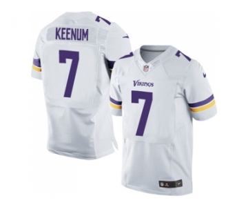 Nike Minnesota Vikings #7 Case Keenum White Men Stitched NFL Elite Jersey