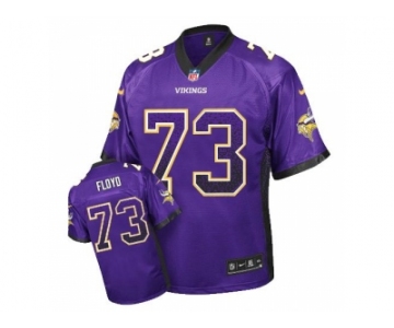 Nike Minnesota Vikings #73 Sharrif Floyd Purple Team Color Men's Stitched NFL Elite Drift Fashion Jersey