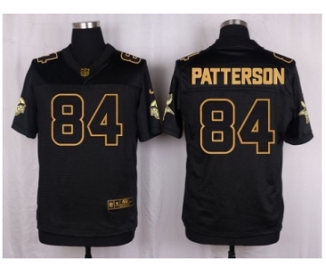 Nike Minnesota Vikings #84 Cordarrelle Patterson black Pro Line Gold Collection Jersey[Elite]