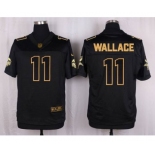 nike nfl jerseys minnesota vikings #11 mike wallace black gold collection[Elite]