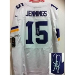 nike nfl jerseys minnesota vikings #15 jennings white[Elite signature]