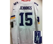 nike nfl jerseys minnesota vikings #15 jennings white[Elite signature]