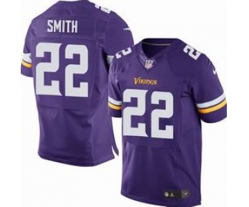 nike nfl jerseys minnesota vikings #22 smith purple[new Elite]