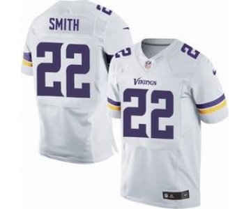 nike nfl jerseys minnesota vikings #22 smith white[new Elite]