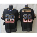 nike nfl jerseys minnesota vikings #28 peterson black[Elite USA flag fashion]