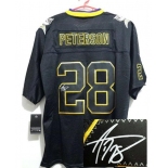 nike nfl jerseys minnesota vikings #28 peterson black[Elite lights out signature]