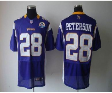 nike nfl jerseys minnesota vikings #28 peterson purple[Elite 50th Patch]