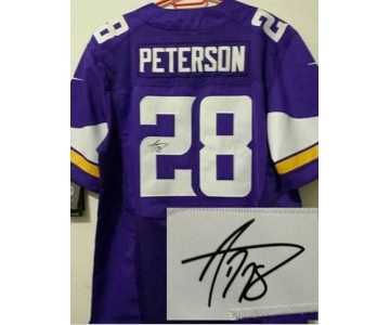 nike nfl jerseys minnesota vikings #28 peterson purple[new Elite signature]