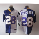 nike nfl jerseys minnesota vikings #28 peterson white-blue[Elite split]