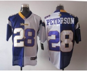 nike nfl jerseys minnesota vikings #28 peterson white-blue[Elite split]