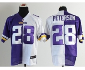 nike nfl jerseys minnesota vikings #28 peterson white-purple[new Elite split]