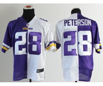 nike nfl jerseys minnesota vikings #28 peterson white-purple[new Elite split]