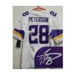 nike nfl jerseys minnesota vikings #28 peterson white[new Elite signature]