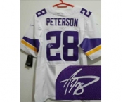 nike nfl jerseys minnesota vikings #28 peterson white[new Elite signature]