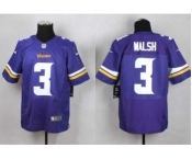 nike nfl jerseys minnesota vikings #3 walsh purple[Elite]