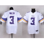 nike nfl jerseys minnesota vikings #3 walsh white[Elite]