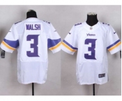 nike nfl jerseys minnesota vikings #3 walsh white[Elite]