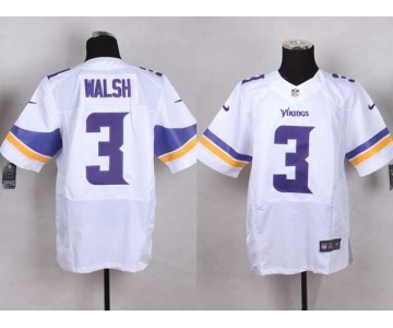 nike nfl jerseys minnesota vikings #3 walsh white[Elite]