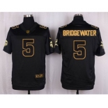 nike nfl jerseys minnesota vikings #5 bridgewater black gold collection[Elite][bridgewater]