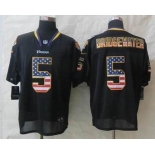 nike nfl jerseys minnesota vikings #5 bridgewater black[Elite USA flag fashion][bridgewater]