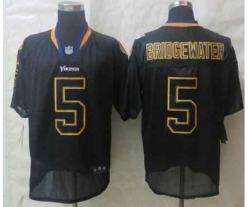 nike nfl jerseys minnesota vikings #5 bridgewater black[Elite lights out][bridgewater]