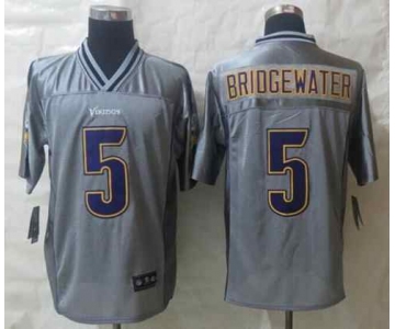 nike nfl jerseys minnesota vikings #5 bridgewater grey[Elite vapor][bridgewater]