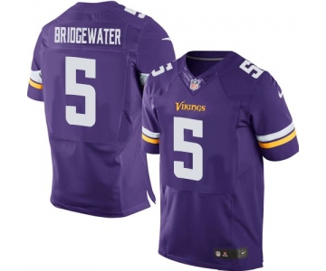 nike nfl jerseys minnesota vikings #5 bridgewater purple[Elite][bridgewater]