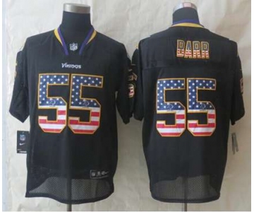 nike nfl jerseys minnesota vikings #55 barr black[Elite USA flag fashion]