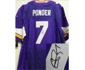 nike nfl jerseys minnesota vikings #7 christian ponder purple[new Elite signature]