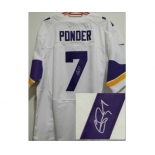 nike nfl jerseys minnesota vikings #7 christian ponder white[new Elite signature]