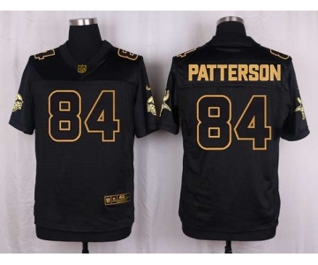 nike nfl jerseys minnesota vikings #84 cordarrelle patterson black gold collection[Elite]