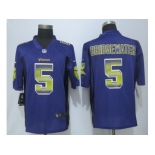 2015 new nike minnesota vikings #5 bridgewater purple strobe jerseys[limited]