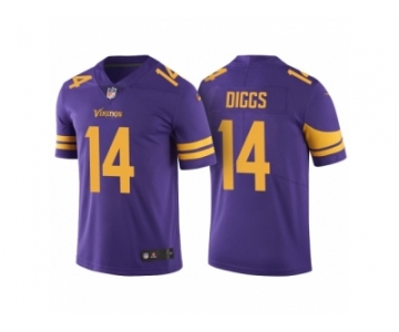 Men Minnesota Vikings #14 Stefon Diggs Purple Color Rush Limited Jersey