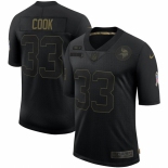 Men Minnesota Vikings #33 Dalvin Cook Nike 2020 Salute To Service Limited Jersey Black