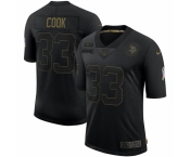 Men Minnesota Vikings #33 Dalvin Cook Nike 2020 Salute To Service Limited Jersey Black