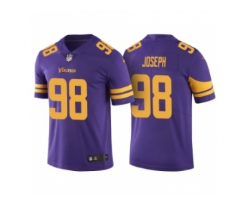 Men Minnesota Vikings #98 Linval Joseph Purple Color Rush Limited Jersey