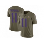 Men Nike Minnesota Vikings #11 Laquon Treadwell Limited Olive 2017 Salute to Service NFL Jersey