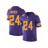 Men Nike Minnesota Vikings #24 Tramaine Brock Limited Purple Rush Vapor Untouchable NFL Jersey