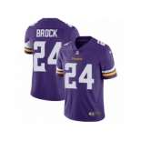 Men Nike Minnesota Vikings #24 Tramaine Brock Purple Team Color Vapor Untouchable Limited Player NFL Jersey