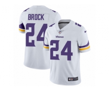 Men Nike Minnesota Vikings #24 Tramaine Brock White Vapor Untouchable Limited Player NFL Jersey