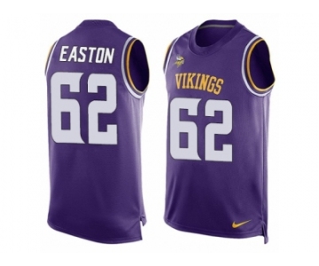 Men Nike Minnesota Vikings #62 Nick Easton Limited Purple Player Name & Number Tank Top NFL Jersey