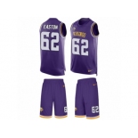 Men Nike Minnesota Vikings #62 Nick Easton Limited Purple Tank Top Suit NFL Jersey