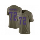 Men Nike Minnesota Vikings #72 Mike Remmers Limited Olive 2017 Salute to Service NFL Jersey