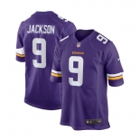 Men Nike Minnesota Vikings #9 Jackson Game Purple Team Color NFL Jerse