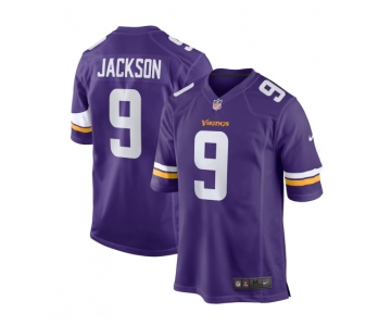 Men Nike Minnesota Vikings #9 Jackson Game Purple Team Color NFL Jerse